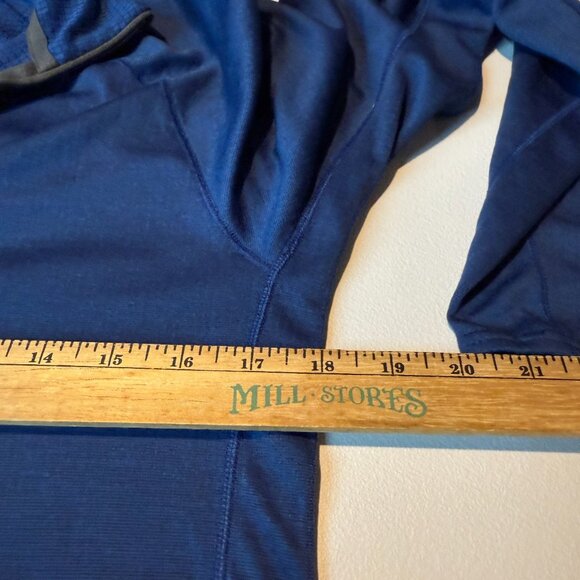 Patagonia Men S Capilene Midweight Baselayer Shirt 1/4 Zip Neck Pullover Blue - Picture 6 of 8